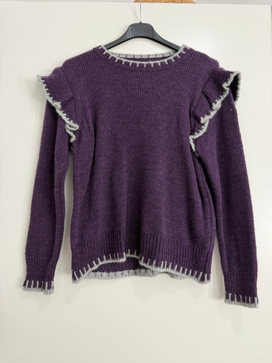 Jersey con volante en hombros